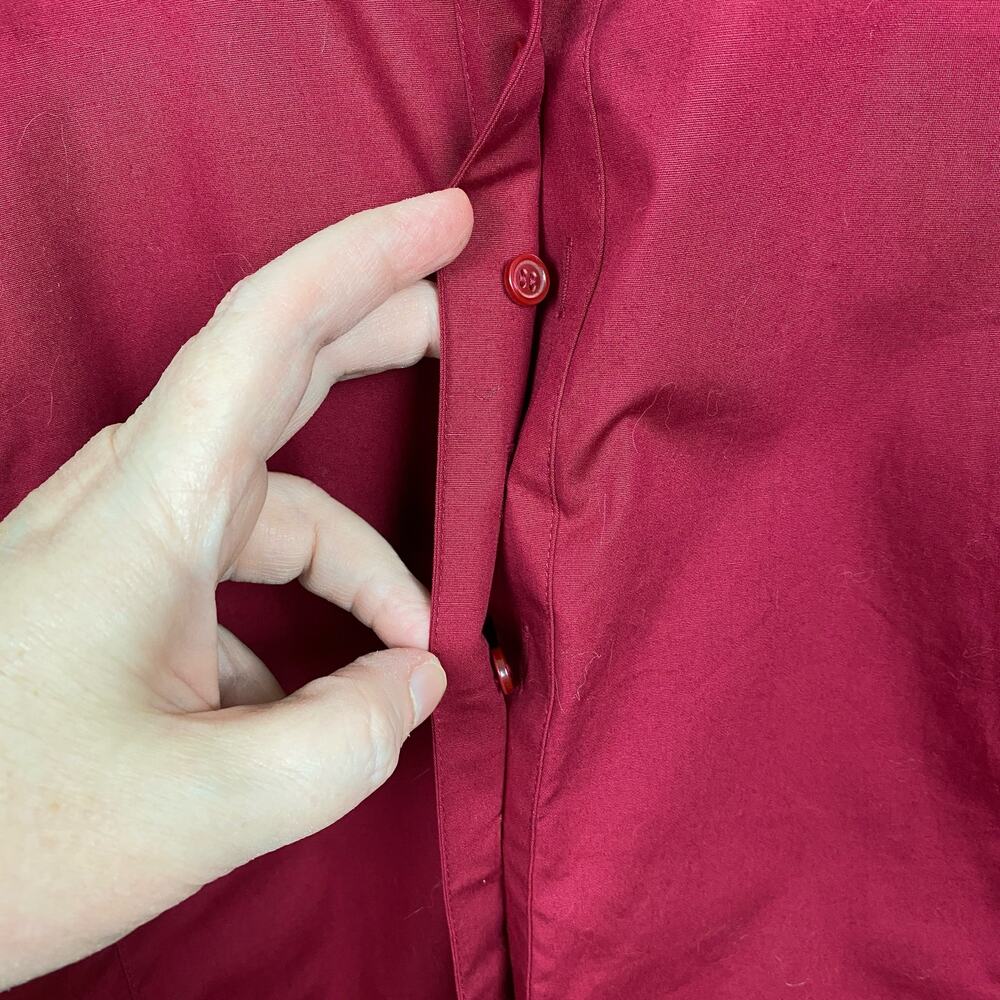 Lane Bryant Burgundy Red Long Sleeve Button Up Blouse Sz.20W NWT - Picture 8 of 13